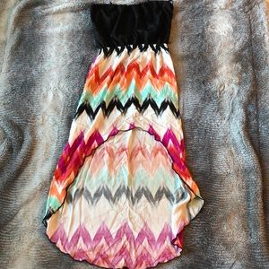 Deb strapless high low dress